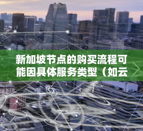 新加坡节点的购买流程可能因具体服务类型（如云服务、物理服务器等）而有所不同。以下是一些常见步骤和注意事项，供您参考