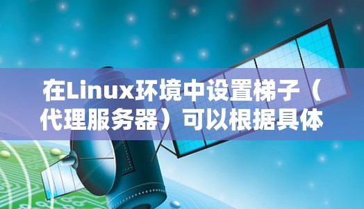 在Linux环境中设置梯子(代理服务器)可以根据具体需求有多种方法。以下是一些常见的梯子设置方法,假设你是想设置一个简单的HTTP/HTTPS代理服务器 在Linux环境中设置梯子(代理服务器)可以根据具体需求有多种方法。以下是一些常见的梯子设置方法,假设你是想设置一个简单的HTTP/HTTPS代理服务器
