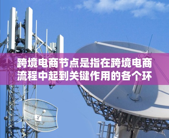 跨境电商节点是指在跨境电商流程中起到关键作用的各个环节或平台。这些节点涵盖了物流、支付、营销、数据分析和售后等多个方面，确保跨境电商活动的顺畅和高效。以下是对跨境电商节点的详细分析