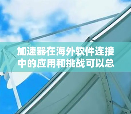 加速器在海外软件连接中的应用和挑战可以总结如下