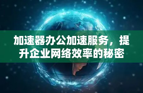 加速器办公加速服务，提升企业网络效率的秘密武器