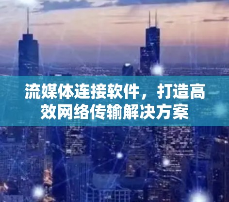 流媒体连接软件，打造高效网络传输解决方案
