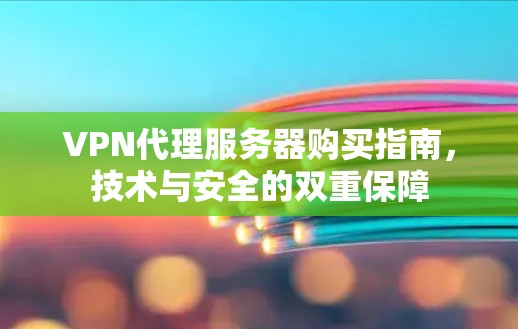 VPN代理服务器购买指南，技术与安全的双重保障