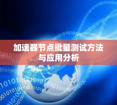 加速器节点批量测试方法与应用分析