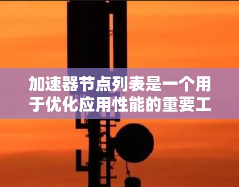 加速器节点列表是一个用于优化应用性能的重要工具，帮助开发者选择合适的资源类型以提升处理效率。以下是关于加速器节点列表的详细指南
