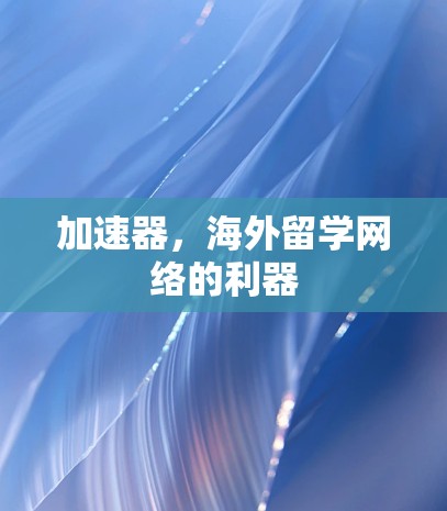 加速器，海外留学网络的利器