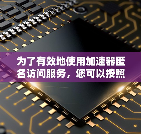 为了有效地使用加速器匿名访问服务，您可以按照以下步骤操作